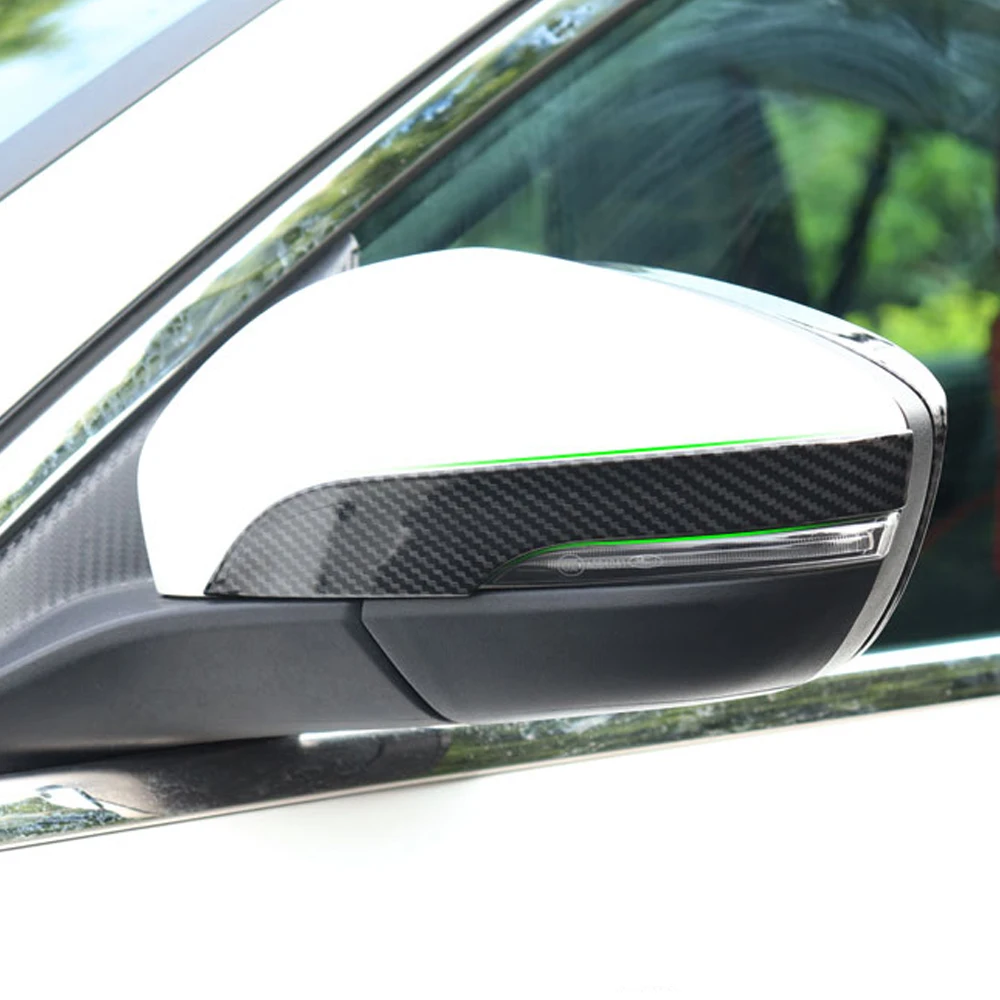 

2pcs/lot Carbon Fiber Car Door Rear View Mirror Cover Trim Decoration Anti Wipe Sticker For Ford Focus MK4 2019 Auto Accessories