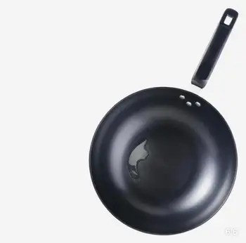 

Iron Wok Wok Household Uncoated Non-stick Cooker Pan Gas Stove Universal Wrought Iron Wok Cooking Pot Cookware Cast Iron Pots