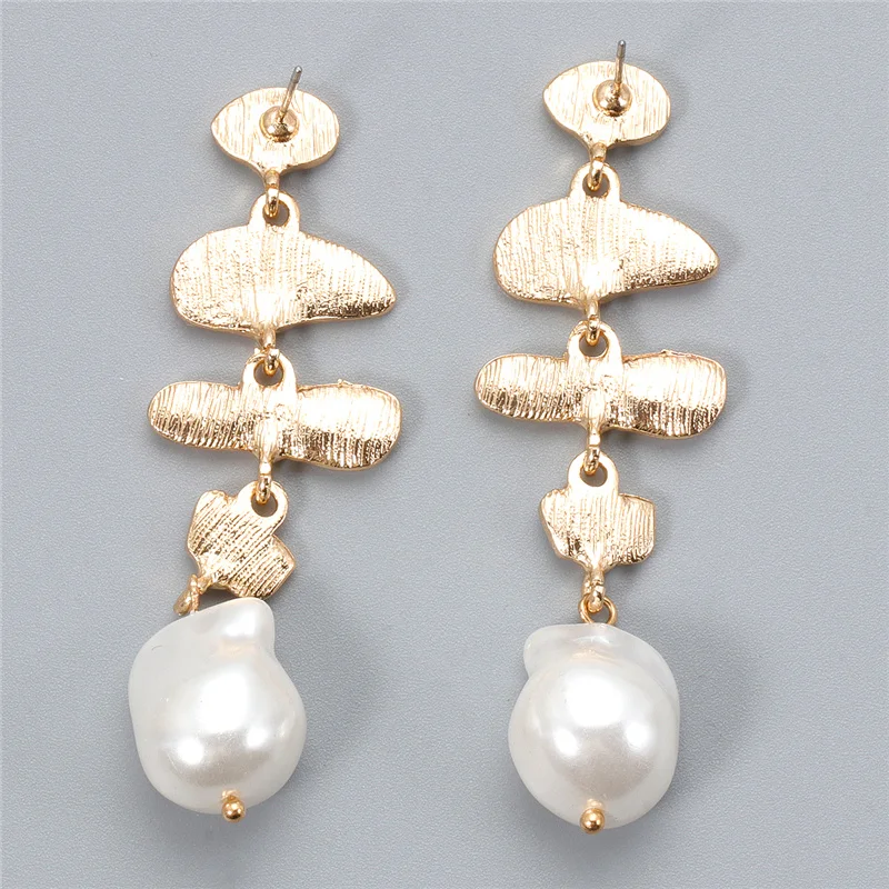JUJIA Trendy Women Pink Dangle Earrings Simple Korean Elegant Pearl Earring Female Jewelry Bijoux Drop Earrings Dangle Earrings Pearl Earrings Long Earrings Pendant Earrings