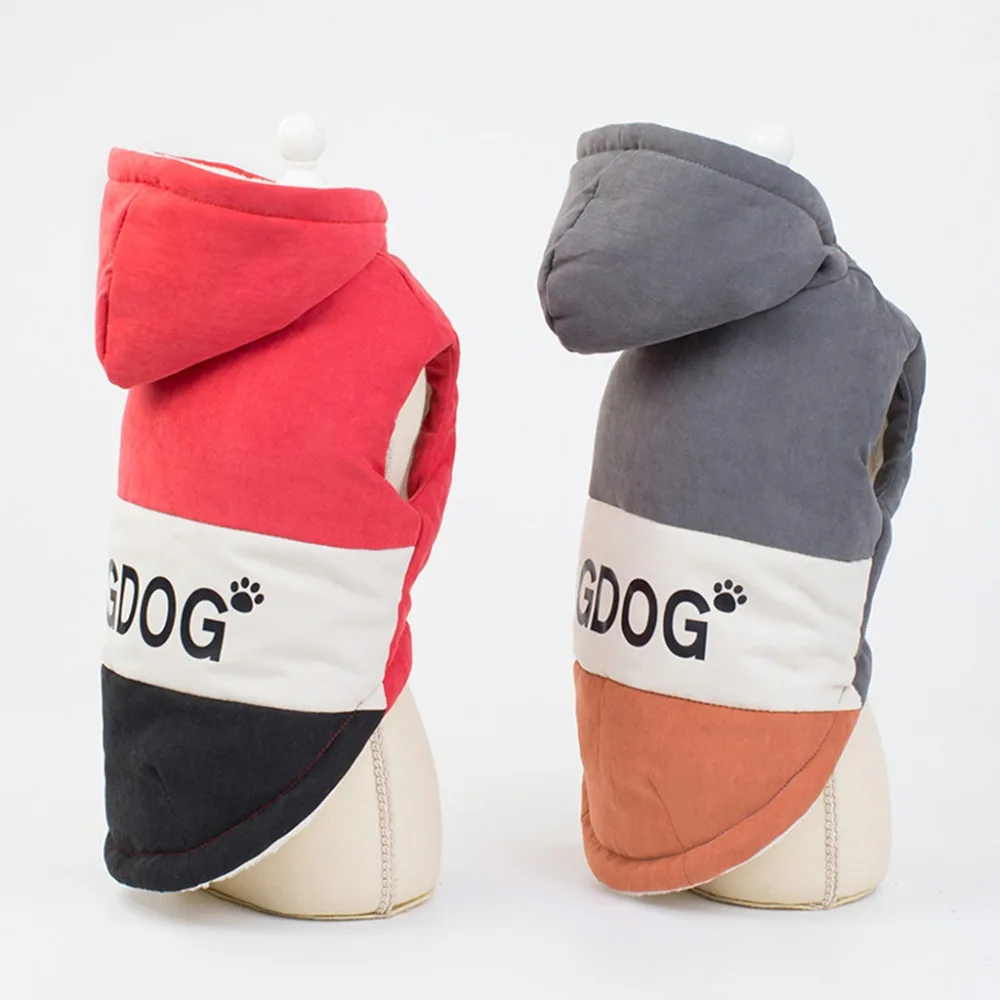 Pet Chinese Clothes Dog Cat Shirt Color Stitching Coat Sweatshirt Vest Pets  Warm Clothes Coat   пуховик для собак #2S01 (10)