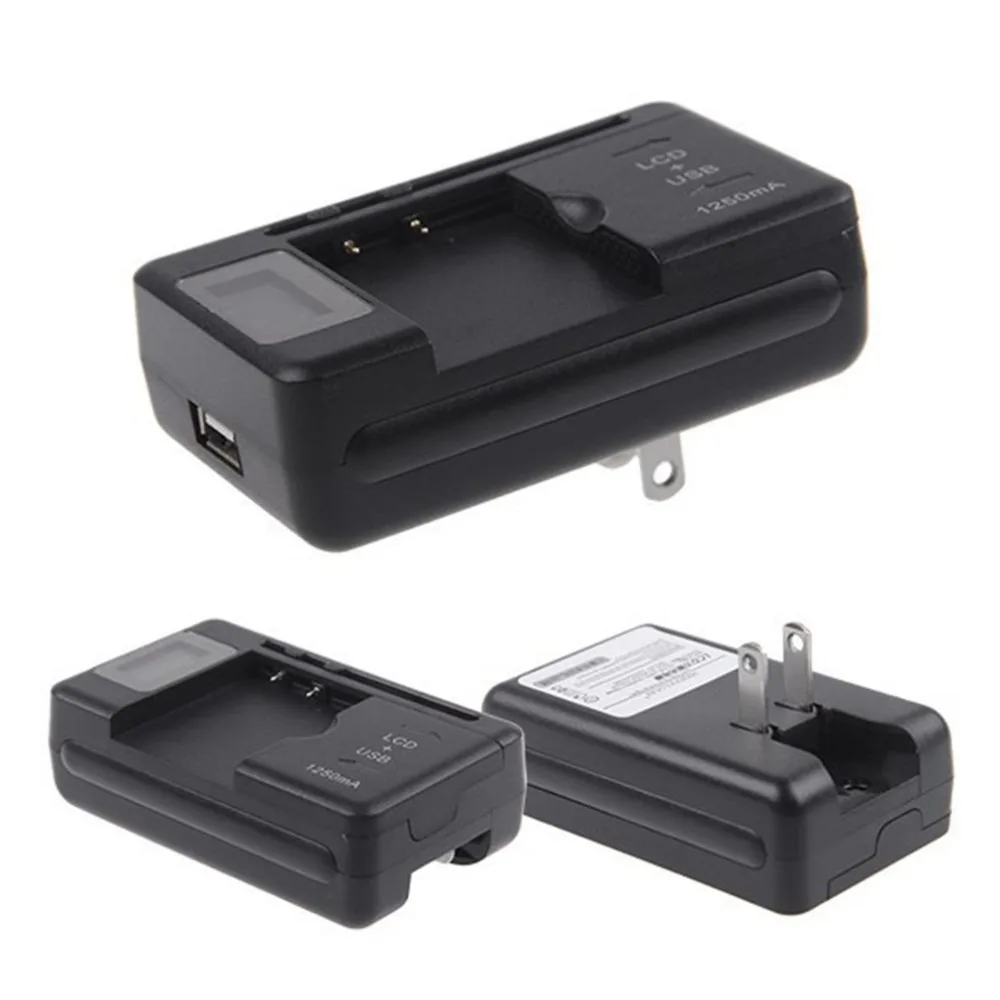 

Mobile Battery Charger US Plug LCD Indicator Screen For Cell Phones with USB-Port Charger For Most Lithium-Ion Batteries