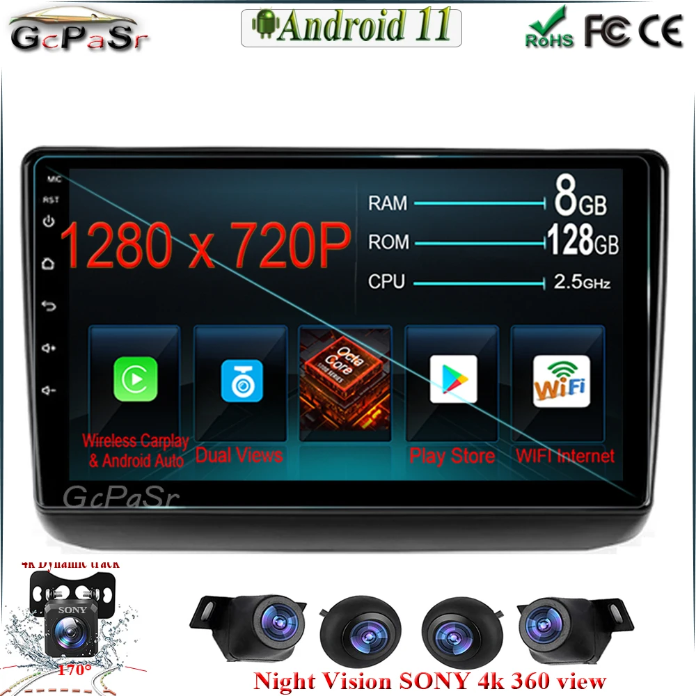 Автомобильная Мультимедийная система автомагнитола на Android 11 9 дюймов для Jeep Grand
