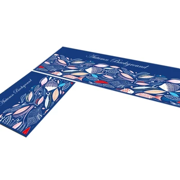 

2 Pcs Fish Pattern Mats Bath Carpets Floor Mat Home Entrance Doormat Absorbent Bedroom Living Room Floor Mats Kitchen Rugs