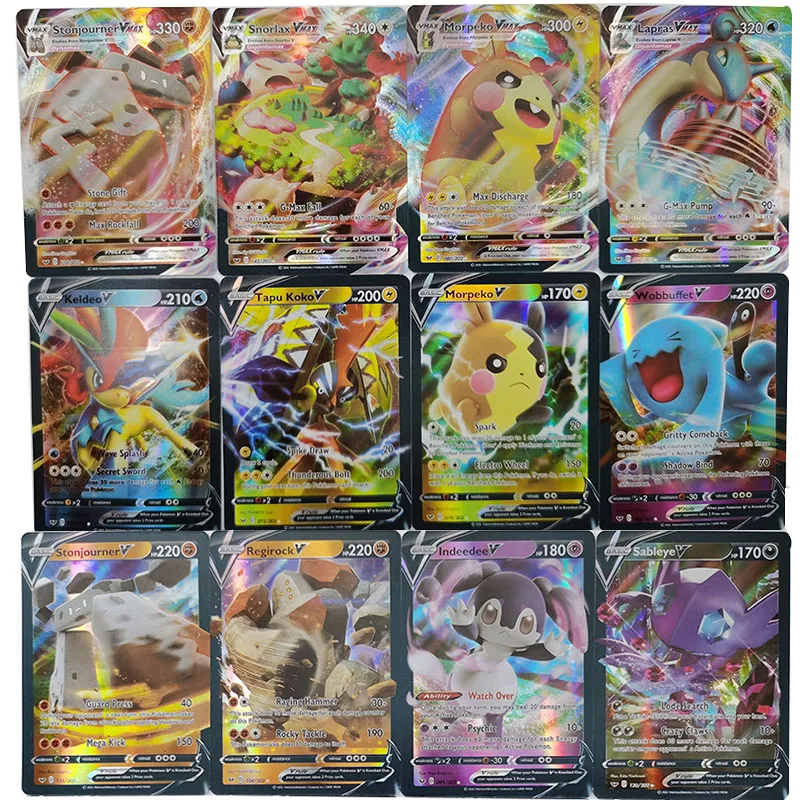 TAKARA TOMY-Cartas coleccionables de Pokemon V Vmax para niños, juego de cartas de Oro brillante, caja de refuerzo en inglés, juguete para regalo