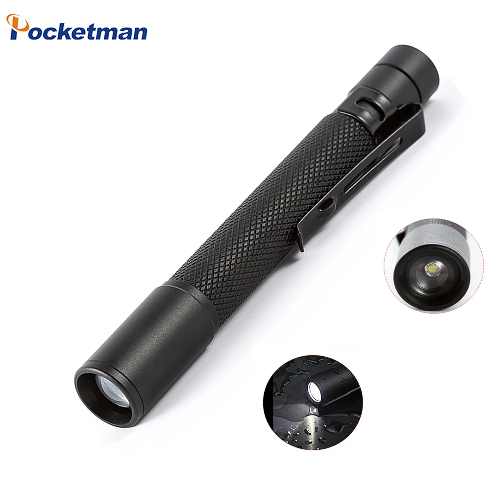 

Portable Penlight Mini LED Flashlight Stronglight Pen Light Stretch Zoom Pocket Light AAA Battery Hunting Camping Lamp