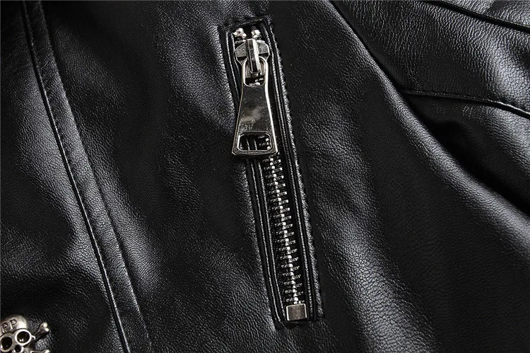 Новые кожаные куртки, мужские пальто, 5XL, модные, двойные, на кнопках, с черепами, для мотоцикла, искусственная кожа, верхняя одежда, мужская куртка, брендовая одежда