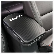 Углеродное волокно текстура из искусственной кожи автомобильный подлокотник защита для хранения подушки для Mitsubishi Rvr
