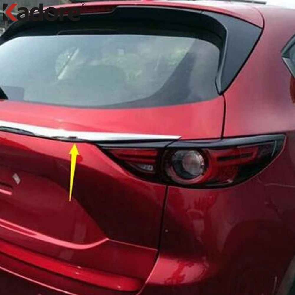 Накладка на заднюю крышку багажника для Mazda 3 5 2017 2018 2019 2020 2 поколения ABS хром