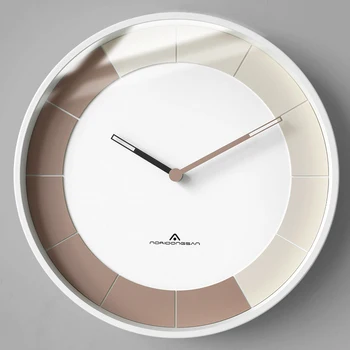 

Nordic Metal Wall Clock Office Round Simple Living Room Modern Wall Clock Silent Reloj De Pared Moderno Clock Wall DE50WCYY