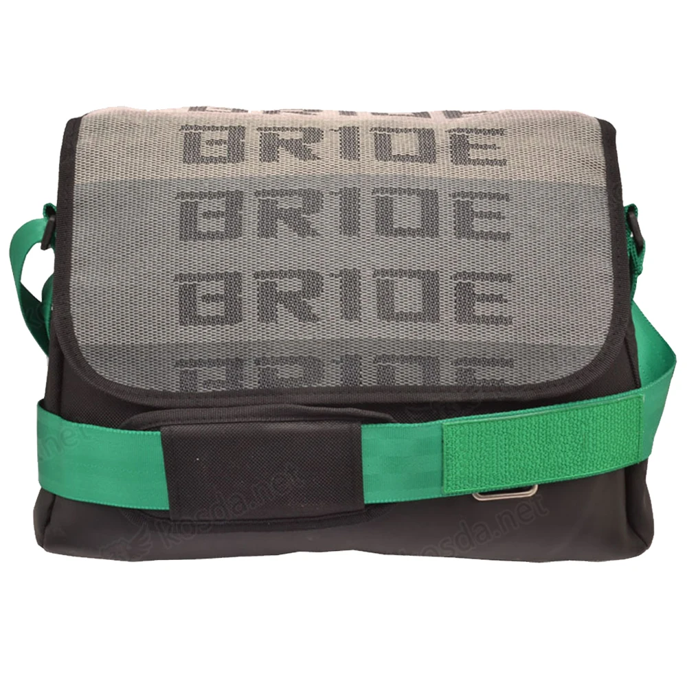 TAKATA BRIDE BACKPACK RACING HARNESS SEAT BELT STYLE GREEN BAG DRIFTING JDM