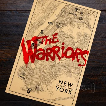 

The Warriors Design Movie Film Poster Vintage Retro Decorative DIY Wall Stickers Home Posters Art Bar Decor