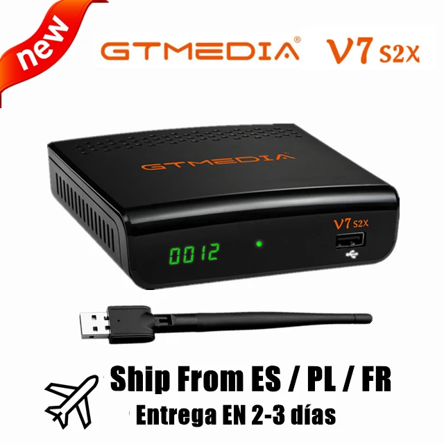 GTMedia V7S2X Full HD Satellite Receiver DVB-S2 TV Decoder+USB WIFI Upgrade BY V7S HD tv Receptor Sat TV Box no APP included best hd antenna indoor TV Receivers