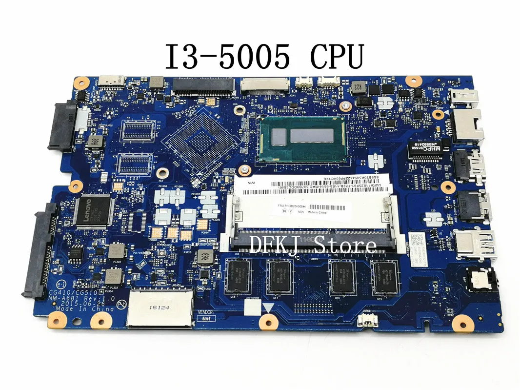 5B20K50544 для Lenovo Ideapad 100-15IBD 100 15IBD CG410 CG510 NM-A681 Материнская плата ноутбука I3-5005U 2 ГБ 100%