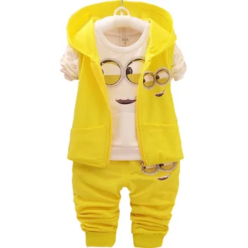 

Hot Style 2019 Spring Baby Girls Boys Suits Mignon / Newborn Clothing Set Kids Vest + Shirt + Pants 3 Pcs. Sets Children Suits