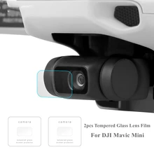2 шт. Mavic Mini Защитная пленка для экрана, совместимая с твердостью 9 H, защита от царапин, закаленное стекло, пленка для объектива для DJI Mavic Mini, аксессуары