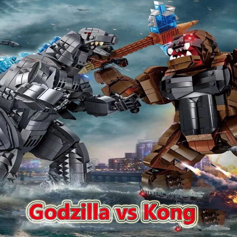 Строительные блоки Godzilla Vs Kong King Ghidorah Rodan сборные модели игрушек детская игрушка