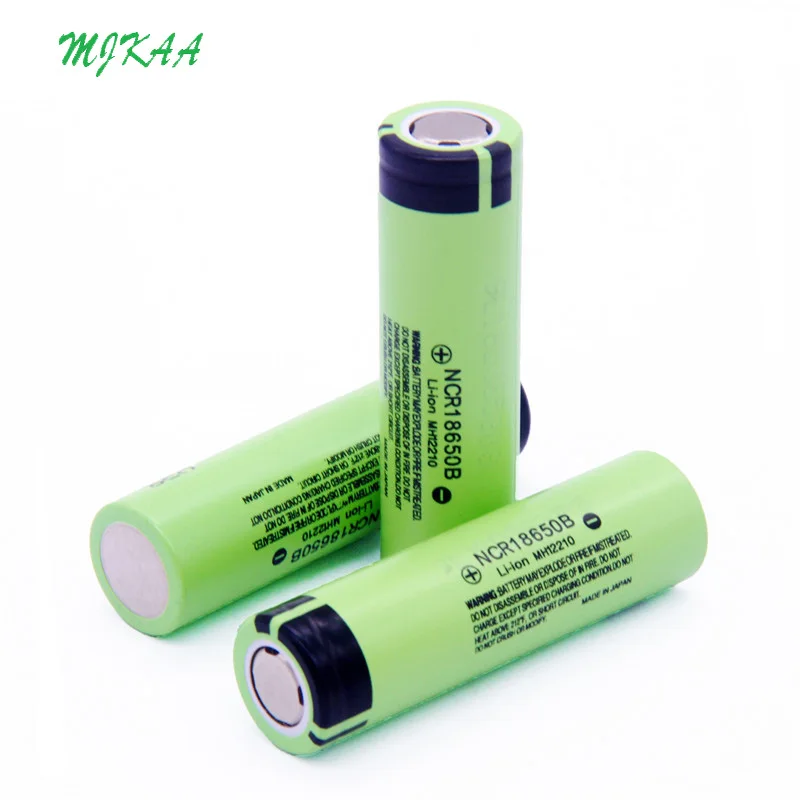 MJKAA 2-6 шт 3,7 V NCR 18650 3400mAh литий-ионная аккумуляторная батарея NCR18650B для фонарика - Цвет: 3pcs