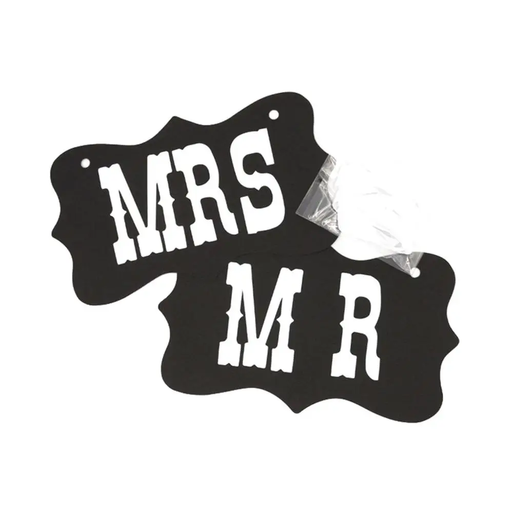 1 пара Романтических Свадебных стульев место знаки веревка баннер Mr and Mrs жених фото стенд реквизит вечерние украшения#3