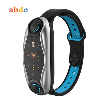 

2 IN 1 T90 Fitness Bracelet Bluetooth 5.0 with Wireless Earphones IP67 Waterproof Sport Smart Watch Clock for Android IOS PK T89