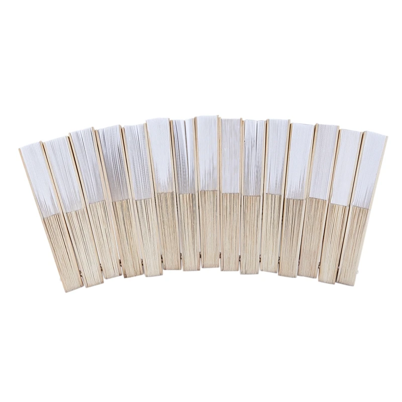 

White Hand Fans for Party, Wedding Favour Gift (15 Pack)