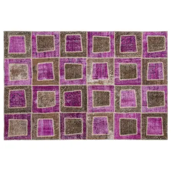 

Handmade Multicolor Vintage Overdyed Patchwork Area Rug 160x230 Cm-5'3''X7'7''