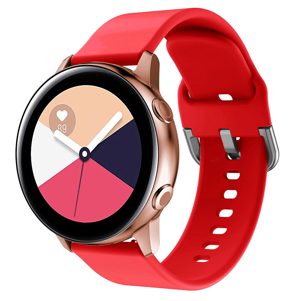 Красный Силиконовый спортивный ремешок для Galaxy watch активный смарт-ремешок для samsung Galaxy 42 мм сменный ремешок для часов - Цвет: Красный