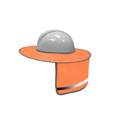 Reflective Sunshade for Hard Hats with Ventilation Holes Full Brim Neck Shield High Visibility Sun Visor for Workplace