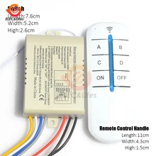 Télécommande numérique sans fil pour plafonnier, 4 voies, AC 220V RF, interrupteur marche/arrêt, panneau de commande pour ventilateur de plafond