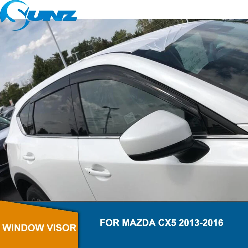 Черный козырек для боковых окон и дверей для Mazda cx5 2013 ветровые щитки для автомобиля защитные аксессуары для автомобиля Стайлинг SUNZ