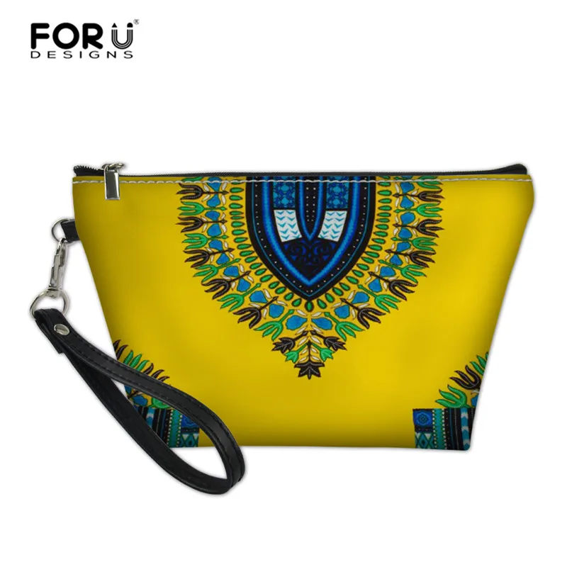 L4955Z8 FORUDESIGNS/африканская Dashiki косметичка для женщин девочек хиппи бохо маленький Макияж кожаный чехол для хранения клатч кошелек на молнии - Цвет: L4955Z8