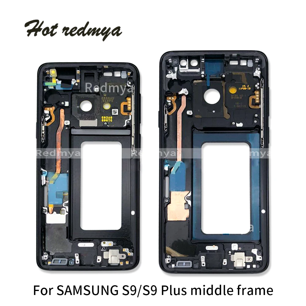Для samsung Galaxy S9 G960F металлический корпус средней рамы с ободком передняя рамка Шасси+ задняя крышка батареи+ передняя стеклянная линза для экрана
