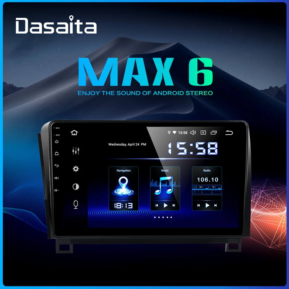 Najtaniej Dasaita Android 9.0 Radio samochodowe dla Toyota Tundra 2007 2013 Sequoia 2008 2018 samochodowe multimedia 10.2 \