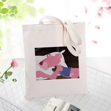 Розовая серия Сумка вместительная сумка для покупок сумка на заказ Печать логотипа холст текст DIY ежедневное использование экологическая многоразовая утилизация