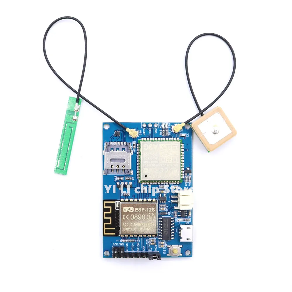 ESP8266 ESP-12S ESP12S A9G GSM GPRS + GPS IOT узел V1.0 módulo Placa de desarrollo para con WiFi todo en uno Seguimiento G |