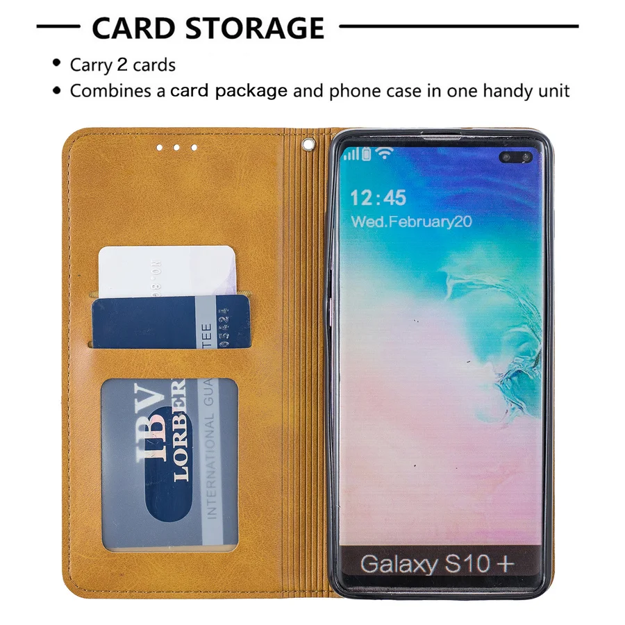 Роскошный кожаный флип чехол для samsung Примечание 10 S10 S9 J4 J6 плюс A70 A40 A30 A10s A20s A30s A50s A50 A20e-портмоне с отделением для карт с функцией подставки