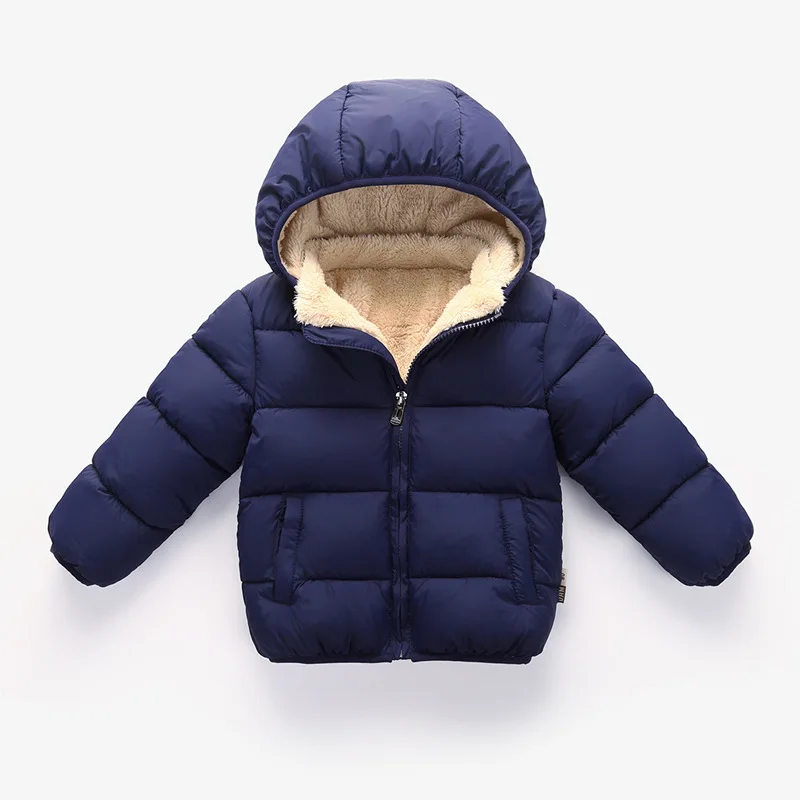 

Fleece Winter Parkas Kids Warm clothes For Girls Boys Warm Thick Velvet Children's Coat Baby Outerwear Infant Overcoat