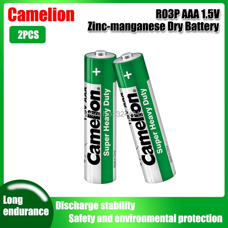 2pcs Original Camelion R03P 1.5V AAA Zinc-manganese Dry Battery No Mercury For Electric Toy Flashlight Clock Mouse | Электроника