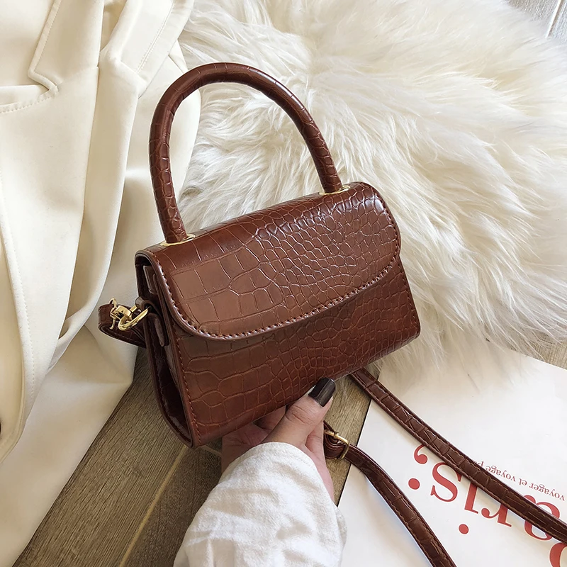 Bolsa Feminina модная сумка из аллигатора с ручкой сверху Дизайнерская Женская