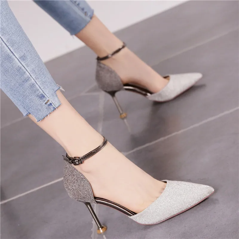 Cresfimix zapatos dama/женские милые Серебристые свадебные туфли на высоком каблуке