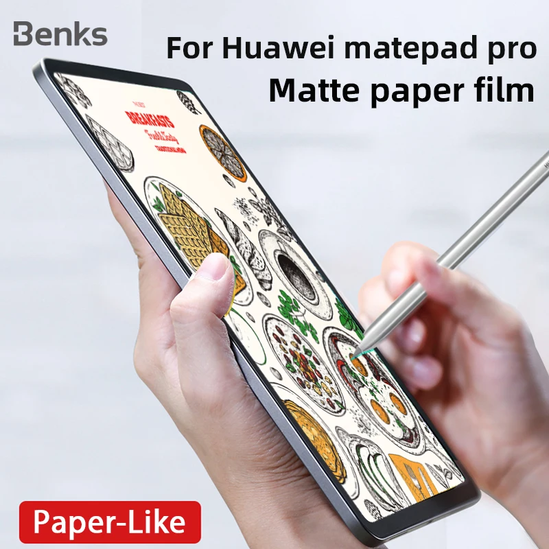

Benks Paper Like For Huawei Mate Pad Pro Protective Film 10.8" Cover Matte Paper Screen Protector PET Painting Anti Glare Films