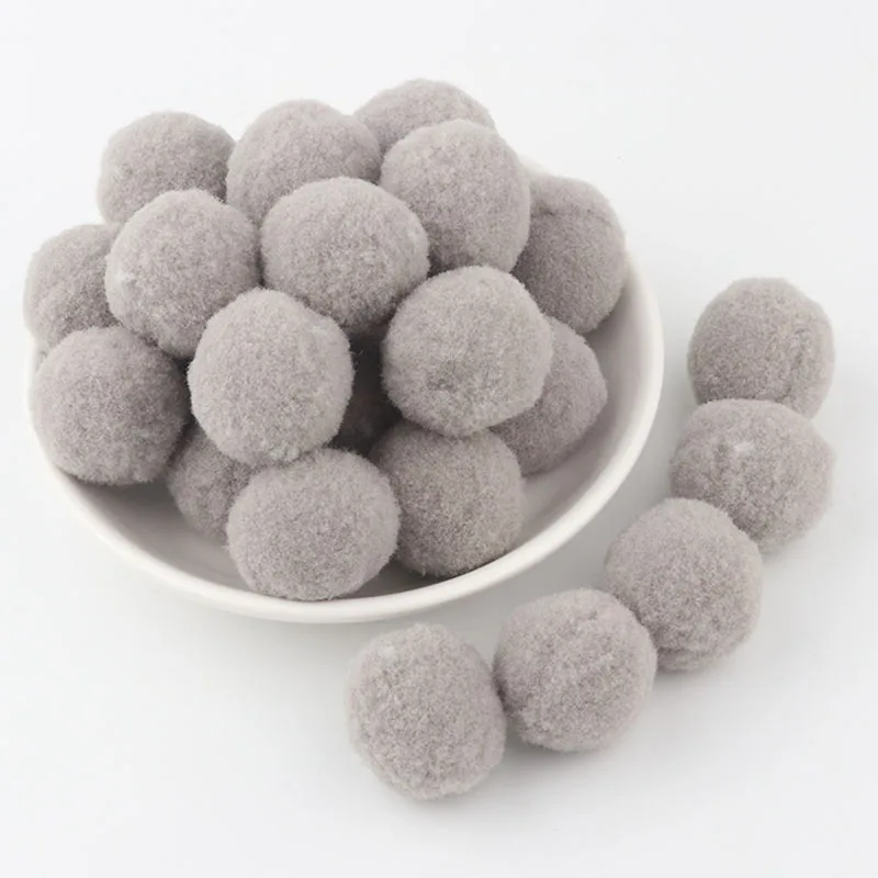 23 light gray Микс помпон Мягкий Пушистый Плюшевый шарики-Помпоны 8 мм 10 мм 15 мм 20 мм 25 мм 30 мм помпон детские игрушки «сделай сам» ремесло pompy Dekoracyjne 2000 шт - Цвет: 23 light gray