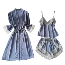 JAYCOSIN нежное женское сексуальное белье, кружевная Пижама, атласное нижнее белье с коротким рукавом, пижамный комплект, удобное нижнее белье для медового месяца