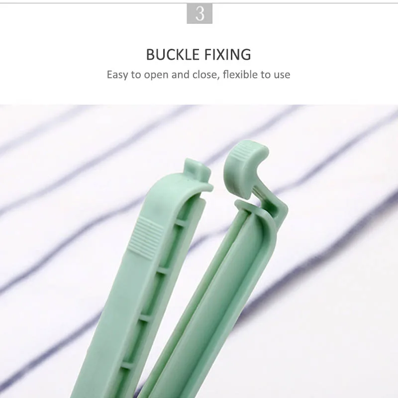 Vacuum Sealing Clamp Portable 12Pcs Plastic Mini Kitchen Tool Bag Clips Food Grade Food Storage Bag Sealer