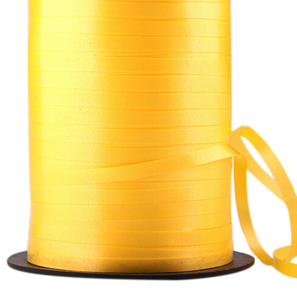 Yellow Сделай Сам, подарки, фольга для завивки, свадьбы, дня рождения, украшения, Детские принадлежности, 5 мм, разные цвета, 250 ярдов, воздушный шар, лента в рулоне - Цвет: Yellow
