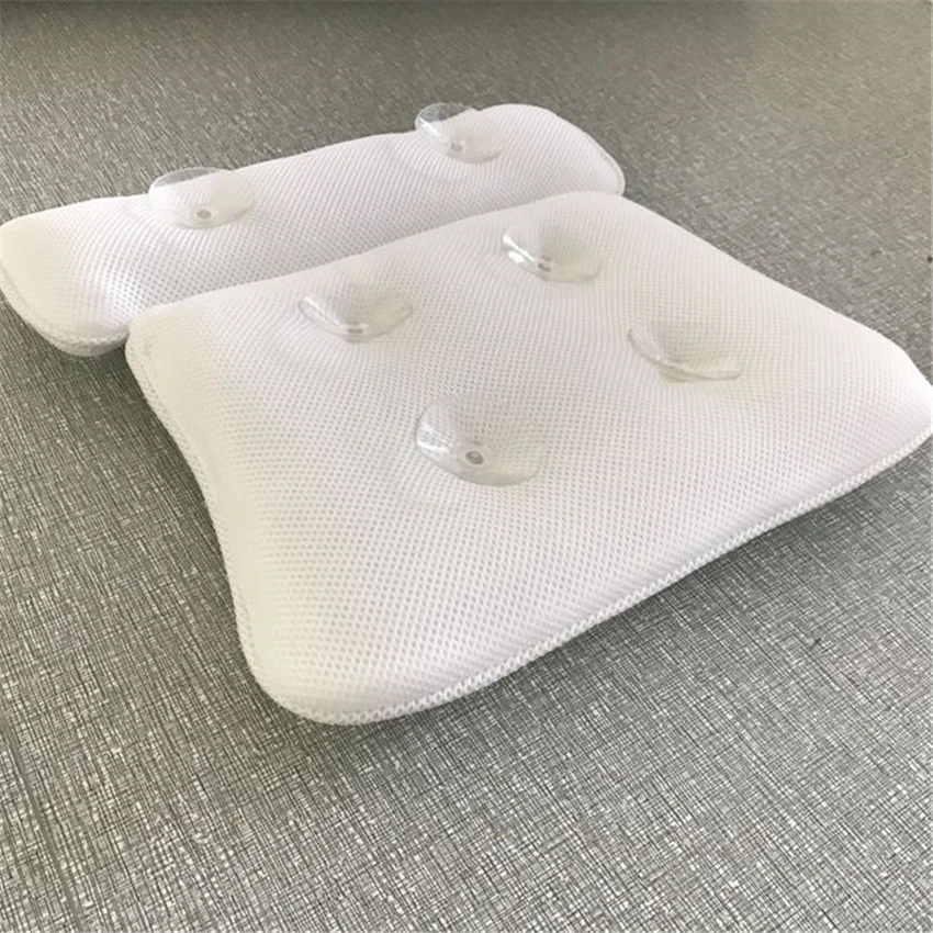 Дышащая 3D сетка подушка для ванны спа с присосками поддержка шеи и спины спа подушка для Дома гидромассажная Ванна аксессуары для ванной комнаты