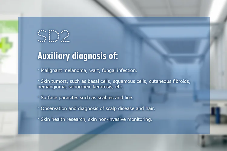 2019 Factory Wholesale Dermoscopy Handheld LED Medical Magnifier for Skin Analyzer