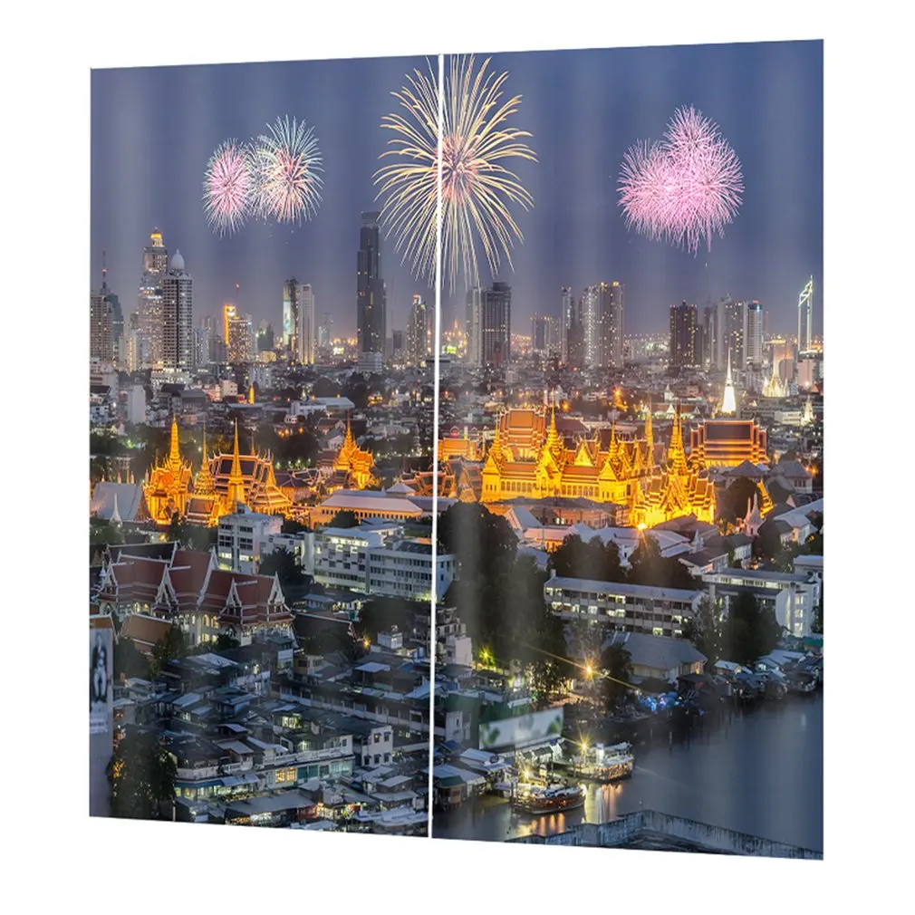

DZGT032 Classic Washable Printing Curtain Door Curtains Home Bedroom Living Room Curtain Hotel Decorative Curtain 140*100cm