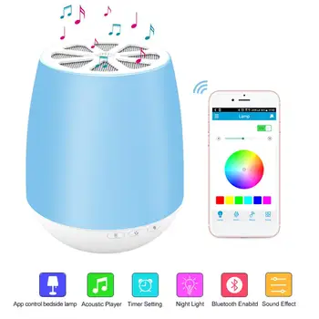 

APP one-to-many Control Smart Music Lamp Creative Bluetooth Speaker Multi-function Atmosphere Lamp Gift Night Light Fashion
