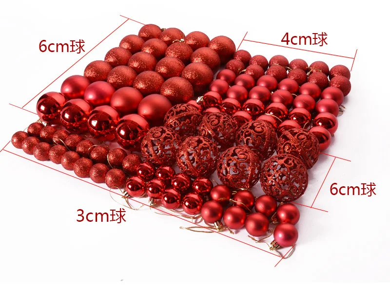 24 шт/100 шт 40 мм Рождественская елка мячики елочные шары подвесное украшение для домашней вечеринки декор