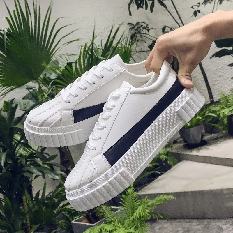 

2019 spring autumn breathable Men's sneakers shell head small white shoes men casual shoes Tenis Feminino Zapatillas Y4-39